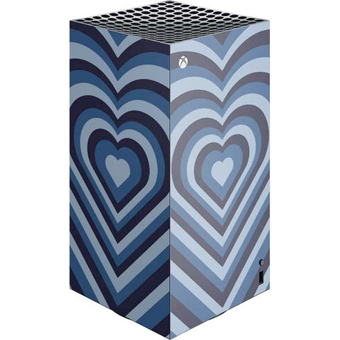 Blue Heart Pattern XBox Series X Digital Edition Console Skin